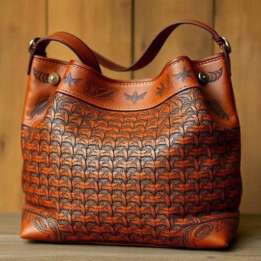 Borsa in pelle lavorata a mano con motivo intrecciato da un artigiano toscano