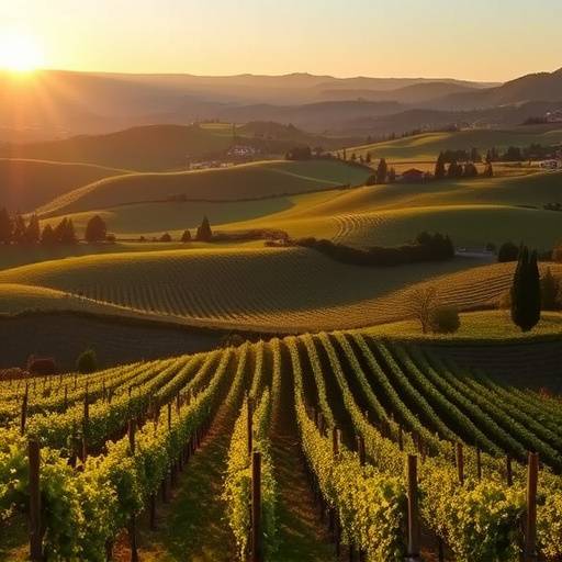Colline e vigneti in Piemonte