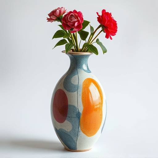 Vaso in ceramica di Grottaglie con decoro astratto